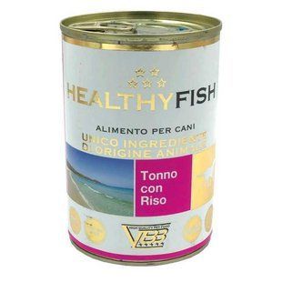Healthy (Хэлси) Fish - Консервированный корм с тунцом и рисом для собак (паштет) 400 г