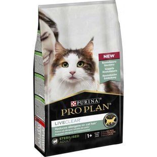 Pro Plan (Про План) LiveClear Sterilised Salmon - Сухий повнораціонний корм з лососем для стерилізованих котів та кішок 1,4 кг