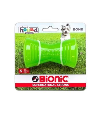 Bionic (Біонік) Opaque Bone – Іграшка суперміцна Опак Боне Кістка з нішами для ласощів для собак 9,4х5х4 см Зелений