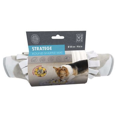 M-Pets (М-Петс) Stratege Snuffle Mat Round - Нюхальний килимок інтерактивний Стратегія для собак (круглий), 50x2 см