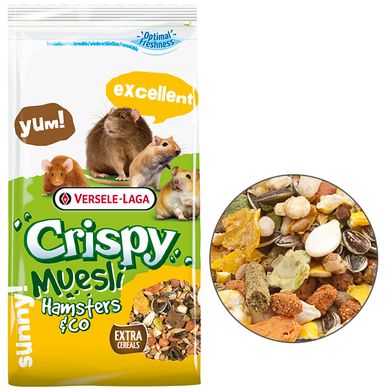 Versele-Laga (Верселе-Лага) Crispy Muesli Hamster - Зернова суміш (корм) для хом'яків, щурів, мишей і піщанок 1 кг