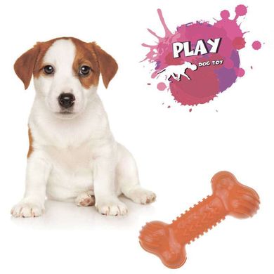 M-Pets (М-Петс) Play Dog Funbone – Іграшка жувальна Фанбон для собак 18х8х5 см Помаранчевий