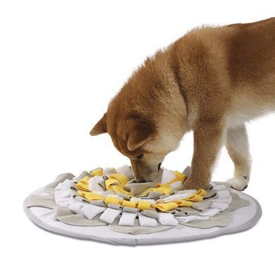 M-Pets (М-Петс) Stratege Snuffle Mat Round - Нюхальний килимок інтерактивний Стратегія для собак (круглий), 50x2 см