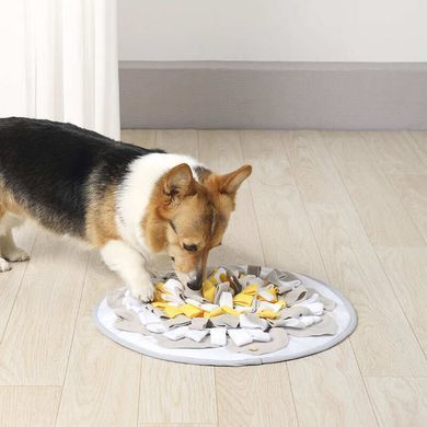 M-Pets (М-Петс) Stratege Snuffle Mat Round - Нюхальний килимок інтерактивний Стратегія для собак (круглий), 50x2 см