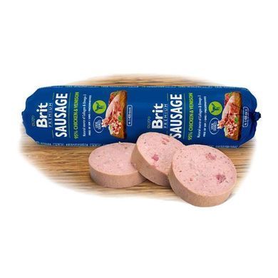 Brit Premium (Бріт Преміум) Dog Sausage Chicken&Venison - Ковбаса з куркою та олениною для собак 800 г