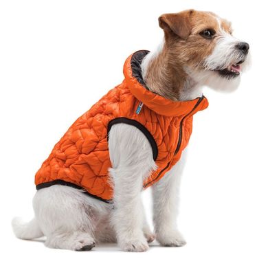 WAUDOG (Ваудог) AiryVest UNI - Двустороння еластична курточка для собак (жовтогаряча/чорна) XS28 (25-28 см)