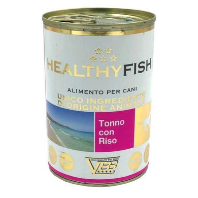 Healthy (Хелсі) Fish - Консервований корм з тунцем та рисом для собак (паштет) 400 г