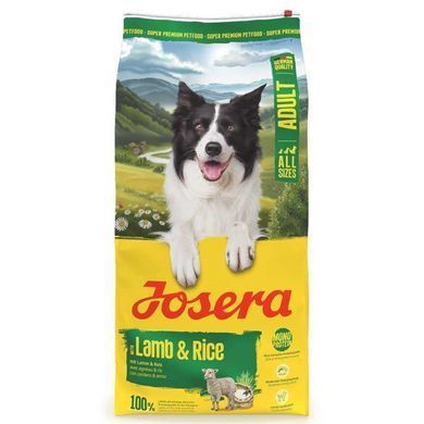 Josera (Йозера) All Sizes Adult Lamb & Rice - Сухой корм с ягненком и рисом для собак с умеренной и низкой активностью, 12,5 кг