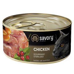 Savory (Сейворi) Cat Gourmand Sterilized Сhicken - Вологий корм c куркою для стерилізованих котів всіх порід 100 г