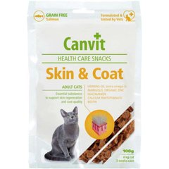 Canvit (Канвіт) Skin&Coat Snack - Напіввологі ласощі з лососем для здорової шкіри і красивої шерсті котів 100 г (280 шт.)