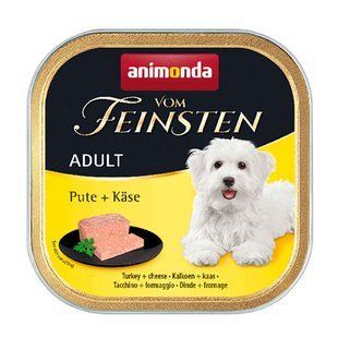 Animonda (Анимонда) Vom Feinsten Turkey Cheese - Консервированный корм с индейкой и сыром для собак (паштет), 150 г