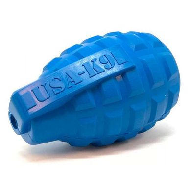 SodaPup (Сода Пап) USA-K9 Grenade – Игрушка-диспенсер для лакомств Граната из суперпрочного материала для собак M Красный