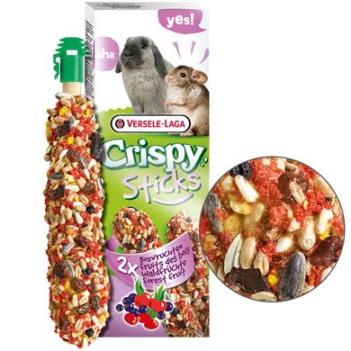 Versele-Laga (Верселе-Лага) Crispy Sticks Forest Fruit - Ласощі "Лісові фрукти" для декоративних кроликів і шиншил 2х55 г