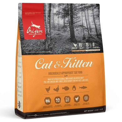Orijen (Ориджен) Original Cat (Cat&Kitten) – Сухий корм з м'ясом птиці і риби для кошенят і котів 17 кг