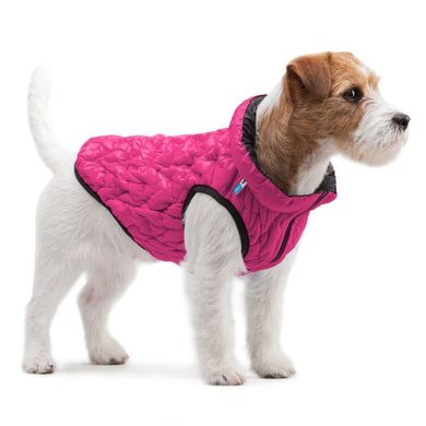 WAUDOG (Ваудог) AiryVest UNI - Двустороння еластична курточка для собак (рожева/чорна) XS28 (25-28 см)