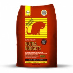 Nutra Nuggets (Нутра Нагетс) Hairball Control Formula for Cats - Сухой корм с курицей для предотвращения появления комочков шерсти у котов 1 кг