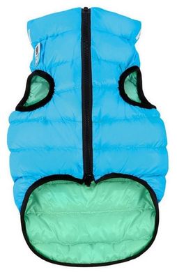 WAUDOG (Ваудог) AiryVest Lumi - Двостороння курточка, що світиться в темряві для собак (салатова/блакитна) XS22 (20-22 см)