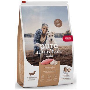 Mera (Мера) Dog Pure Sensitive Mini Adult Turkey&Rice - Сухой корм с индейкой и рисом для взрослых собак мелких пород 4 кг
