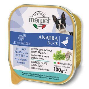 Marpet (Марпет) AequilibriaVET All Breeds Duck - Консервований корм з м'ясом качки для дорослих собак різних порід (мус), 100 г