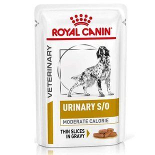 Royal Canin (Роял Канин) Urinary S/O Canine Moderate Calorie - Консервированный корм для взрослых собак с заболеваниями мочевыводящих путей и склонностью к набору лишнего веса (ломтики в соусе), 100 г