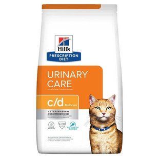 Hill's (Хиллс) Prescription Diet c/d Urinary Care Multicare - Корм-диета с рыбой для кошек с заболеваниями мочевыводящих путей, 1,5 кг