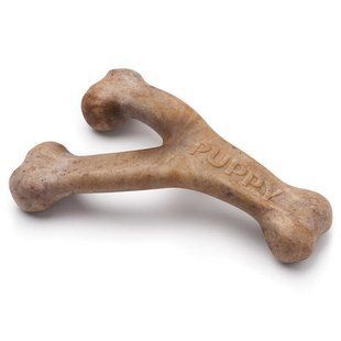 Benebone (Бенебоне) Puppy Wishbone Bacon - Прочная жевательная игрушка Рычаг со вкусом бекона для щенков, Medium