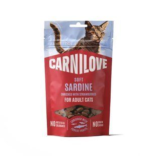 Carnilove (Карнилав) Soft Snack Sardine with Strawberry - Лакомство для кошек мягкие сардина и клубника 50 г