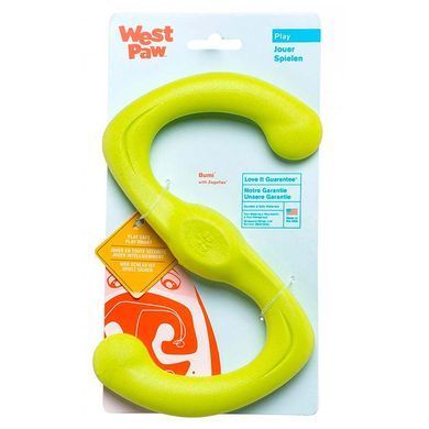West Paw (Вест Пау) Bumi Tug Toy - Игрушка S-подибна для собак, Оранжевый, 21 см
