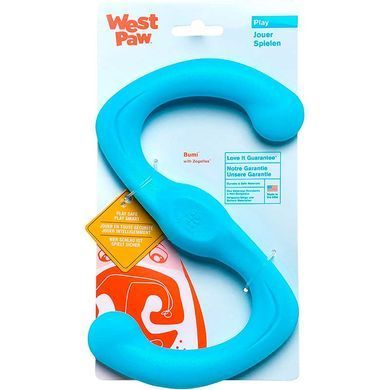 West Paw (Вест Пау) Bumi Tug Toy - Игрушка S-подибна для собак, Оранжевый, 21 см
