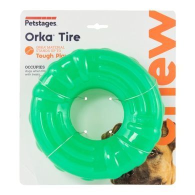 Petstages (Петстейджес) Orka Tire - Іграшка для собак "Орка Колесо", Зелений, &Oslash;15 см