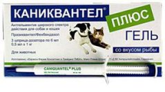 Caniquantel Plus Gel (Каниквантель Плюс Гель) - Антигельминтный гель для собак 0,5 мл / 1 кг