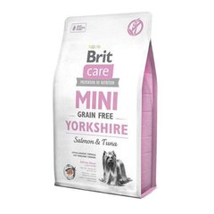 Brit Care (Брит Кеа) Mini Grain Free Yorkshire - Сухой беззерновой корм с лососем и тунцом для собак породы йоркширский терьер 400 г