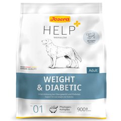 Josera (Йозера) Help Dog Weight & Diabetic - Ветеринарна дієта з домашньою птицею для регулювання та зменшення ваги 900 г