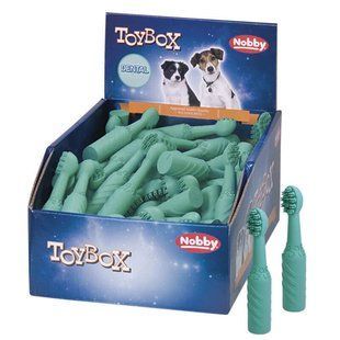 Nobby (Нобби) Dental line &ndash; Игрушка зубная щетка для ухода за зубами с мятным ароматом, 11,5 см