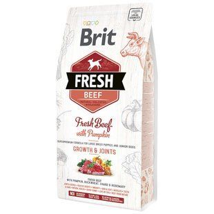 Brit Fresh (Брит Фреш) Beef Pumpkin Puppy Large - Сухой корм с говядиной и тыквой для щенков крупных пород, 2,5 кг