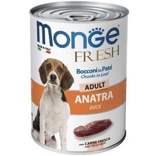 Monge (Монж) Fresh Adult Duck - Консервированный корм с уткой для собак, 400 г