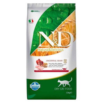 Farmina (Фармина) N&D Low Grain Cat Chicken & Pomegranate Adult - Низкозерновой сухой корм с курицей и гранатом для взрослых котов, 1,5 кг + Gift!
