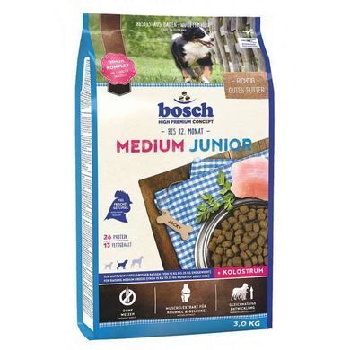 Bosch (Бош) Junior Medium - Сухий корм зі свійською птицею для юніорів середніх порід, 1 кг