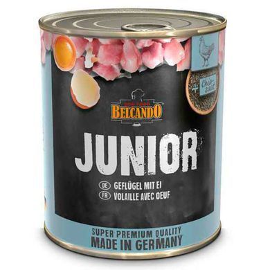 Belcando (Белькандо) Junior - Консервированный суперпремиальный корм с птицей и яйцом для щенков 800 г