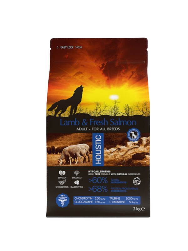 AMBROSIA Grain free dog adult Lamb and Fresh Salmon