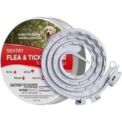 Sentry (Сентри) Flea & Tick Collar for Dogs - Противопаразитарный ошейник Сентри от блох и клещей для собак 2 шт./ уп (56 см)