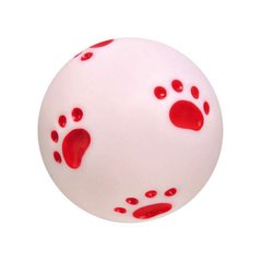 Trixie (Трикси) Мяч виниловый "След" для собак с пищалкой 10 см Красный