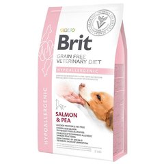 Brit GF Veterinary Diet (Бріт Ветерінарі Дієт) Dog Hypoallergenic - Беззернова дієта при харчовій алергії з лососем, горохом і гречкою для собак 2 кг