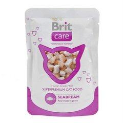 Brit Care (Бріт Кеа) Cat Seabream pouch - Вологий корм з морським окунем для дорослих котів (паучі) 80 г
