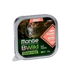 Monge (Монж) BWild Grain Free Wet Salmon Adult Cat - Консервований беззерновий корм із лосося для дорослих кішок (паштет) 100 г