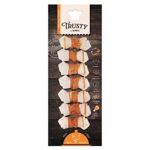 M-Pets (М-Петс) Trusty - Лакомства жевательные узловатые кости с курицей для собак, 6,5 см (105 г)
