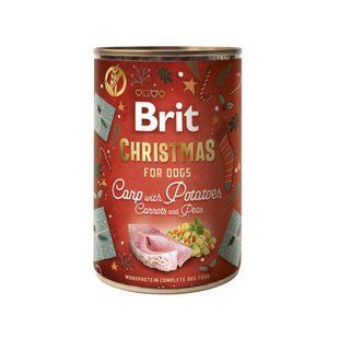 Brit Care (Брит Кеа) Mono Protein Christmas Carp with Potatoes - Влажный корм "Рождественский ужин" с карпом и картофельным салатом 400 г