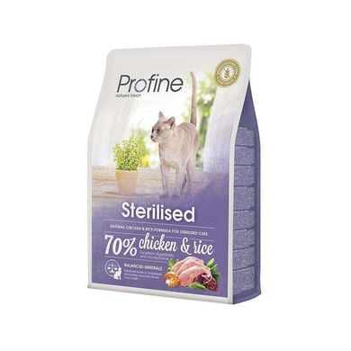 Profine (Профайн) Cat Sterilised - Сухой полноценный корм с курицей для стерилизованных котов и кошек 300 г