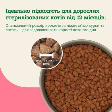 Mera (Мера) Cats Nature Sterilised Light Salmon (Lachs) &ndash; Сухой корм с лососем для стерилизованных и кастрированных кошек, 400 г