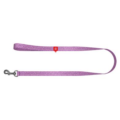 Collar (Коллар) WAUDOG Re-cotton - Поводок светоотражающий для собак из восстановленного хлопка 1,5х300 см Фиолетовый